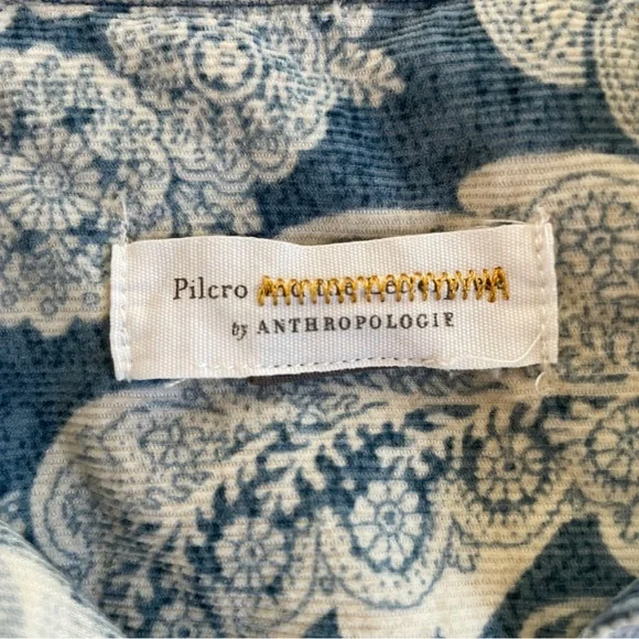 Anthropologie Pilcro Blue and White Button Down Shirt - Picture 9 of 11